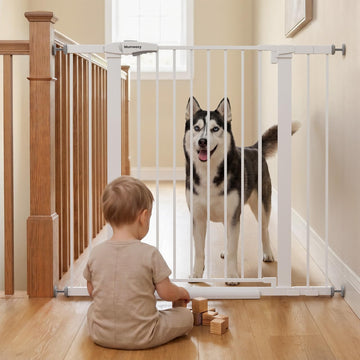 36" Extra Tall Baby Gate for Stairs, 29.7-43" Auto Close Dog Gate
