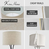 Sadie 60" Modern Tripod Floor Lamp with Honey Beige Linen Drum Shade