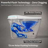 Smart Toilet with Bidet Built in, Bidet Toilet with Heated Seat and Night Light, One Piece Toilet for Bathroom