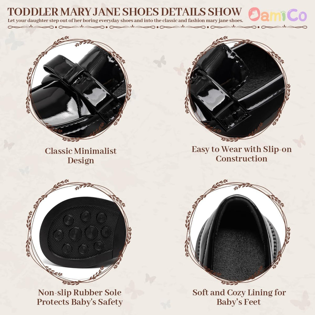 Girls Dress Shoes Loafers School Uniform Mary Jane Flats