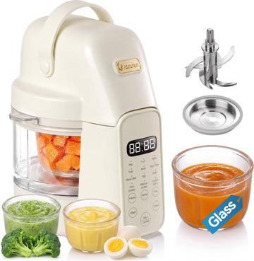 Baby Food Maker, IN-1 Glass Baby Food Processor with Steamer