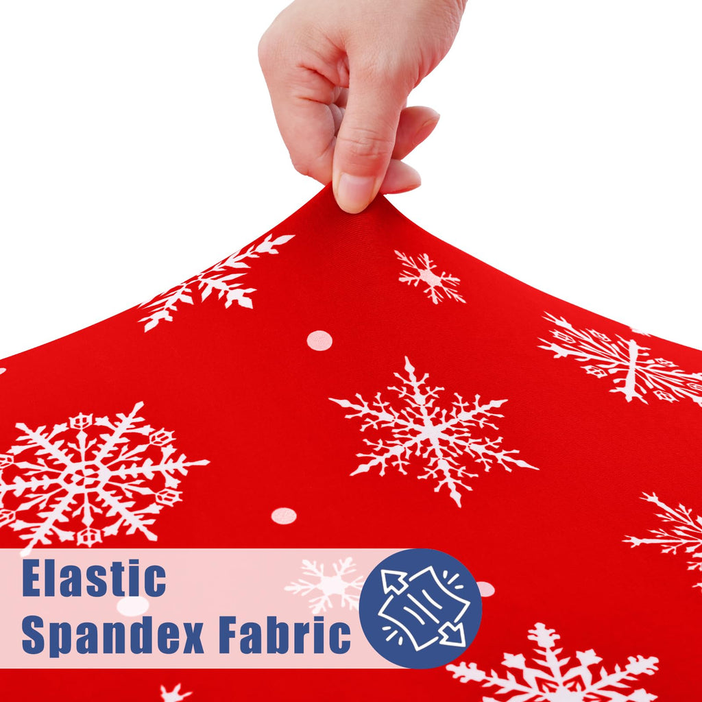Round Spandex Christmas Fitted Tablecloth for 57"-68" Tables