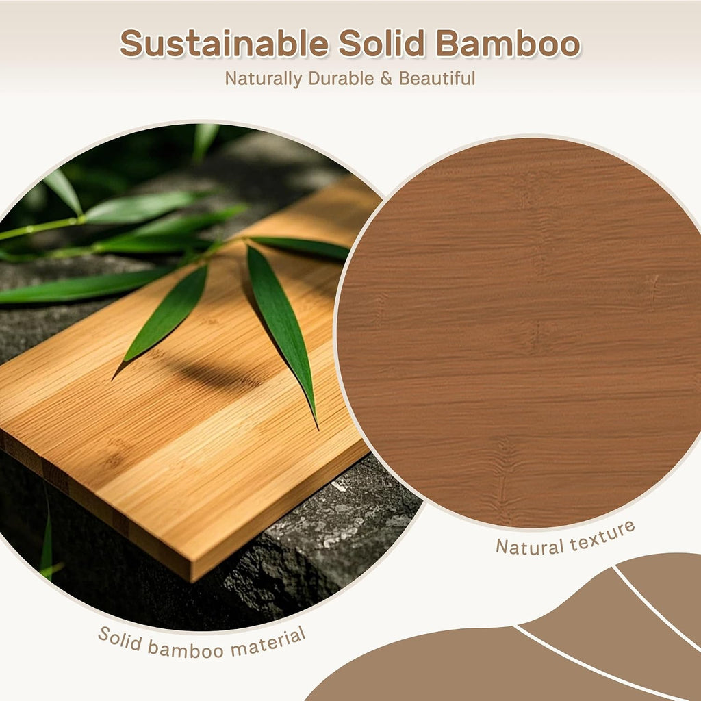 Full Size Bed Frame with Headboard, Solid Bamboo Platform Bed Frame & Wood Slats Support 500LBS, Japanese Bed Frame