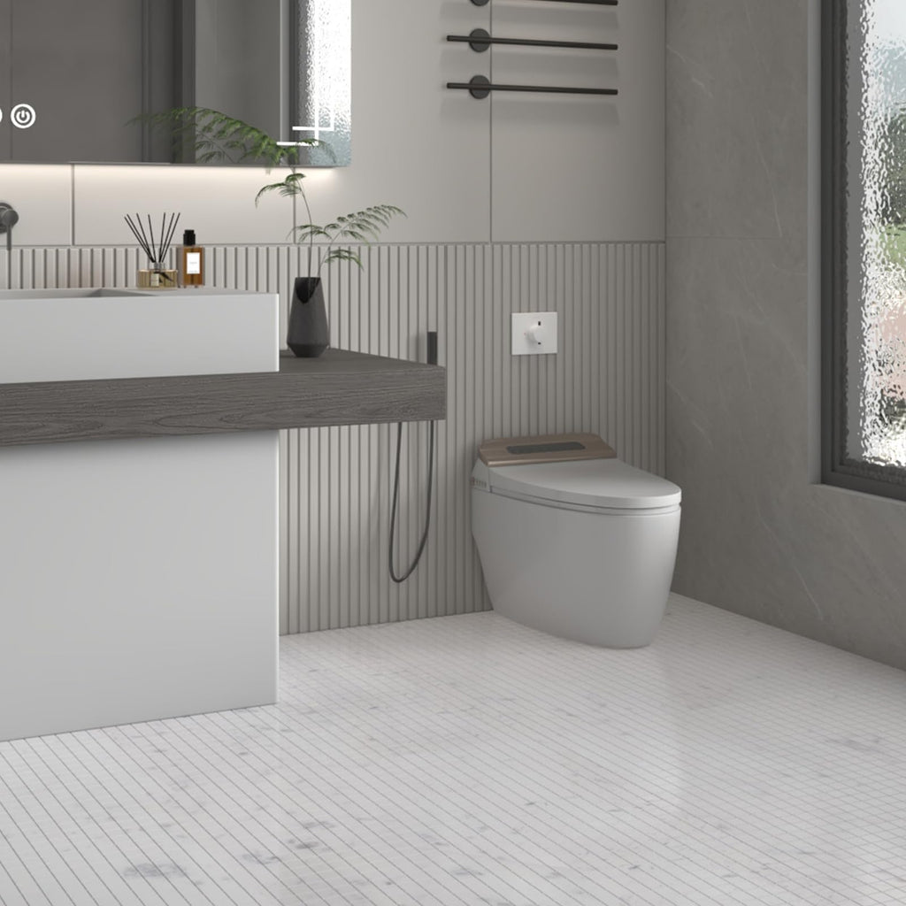 Carrara White Marble Stone 1 Inch Square Italian Bianco Carrera Marble Mosaic Tile Wall Bathroom Shower Floor (5