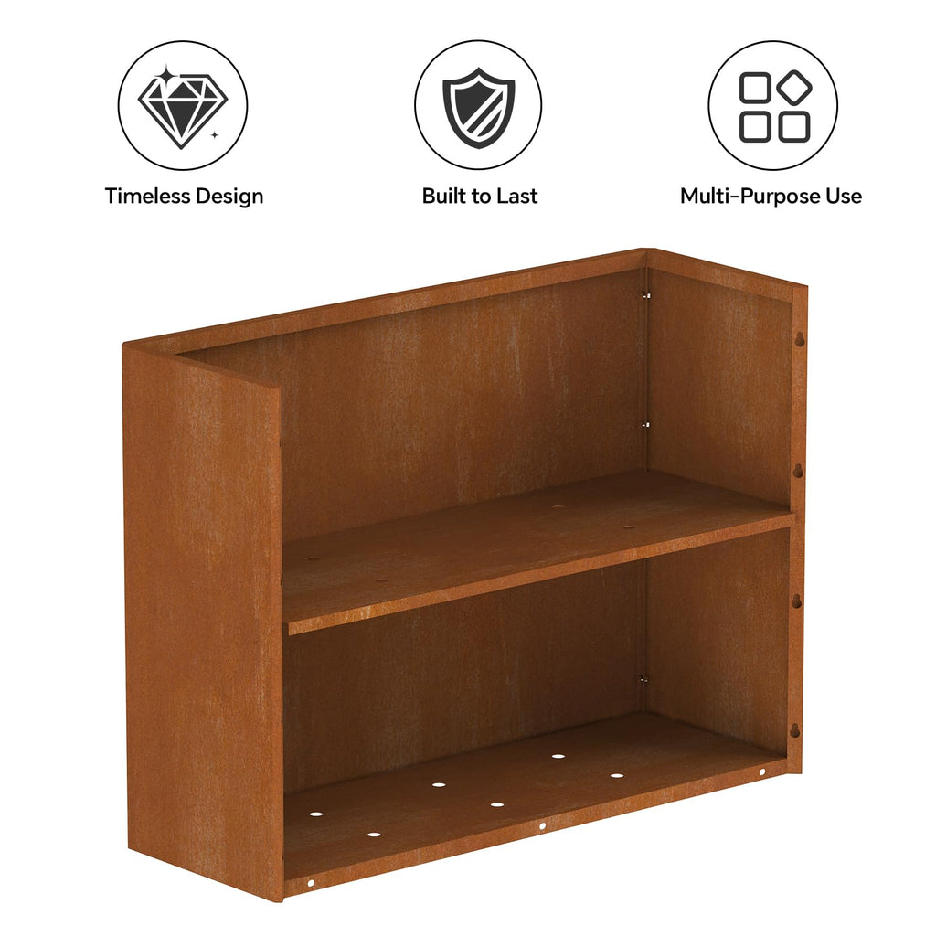 Cor Ten Steel Planters - 32x12x24H Inch Planter Box Rustic