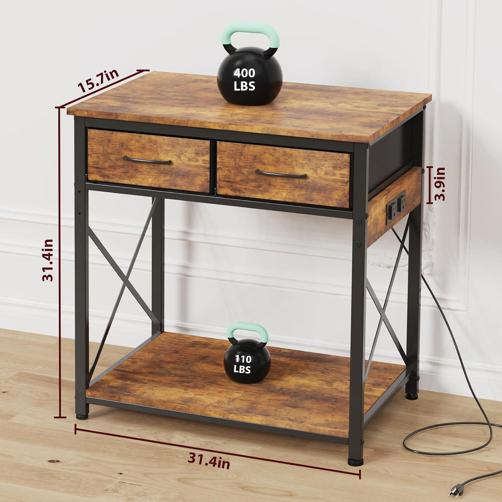 20-29-37 Gallon Fish Tank Stand, Brown