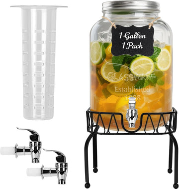 With Stand and Lid, One Pack-2 Gallon with Spigot - for Parties, Wedding