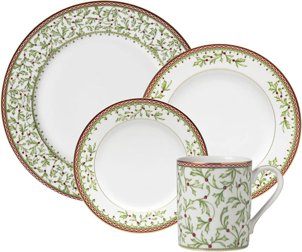 Holiday Traditions Dinnerware Set with Mugs (16 Piece)
