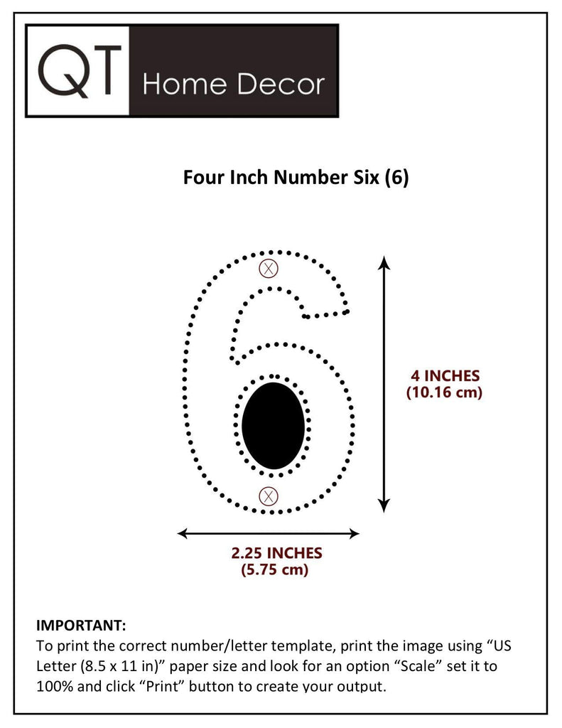 4 Inch Floating House Number 6/9 - Brushed 304 Stainless