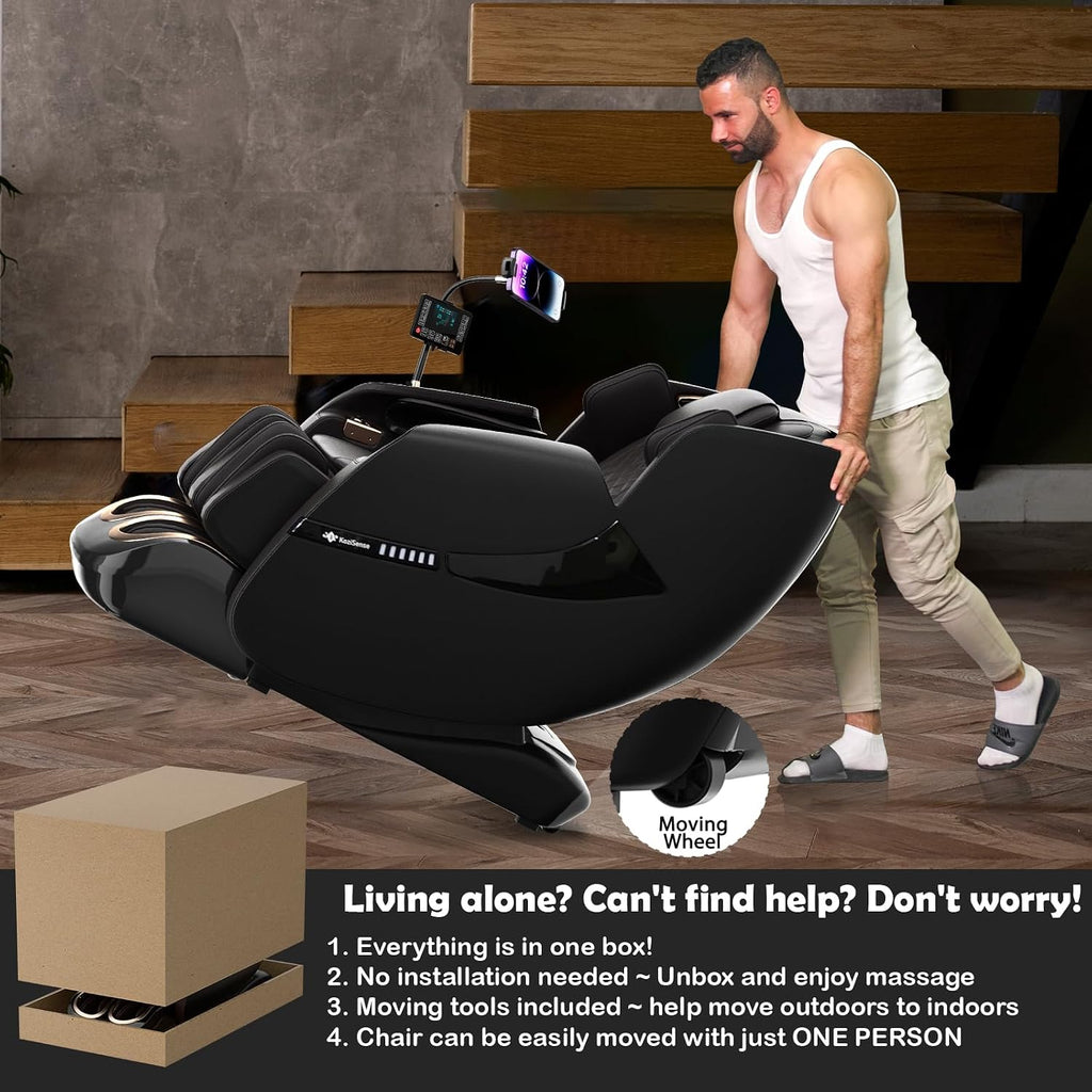 A18 Zero Gravity Full Body Massage Chair with Heat | Phone Holder, Bluetooth Speakers, 12 Auto Modes, 6 Manual Modes