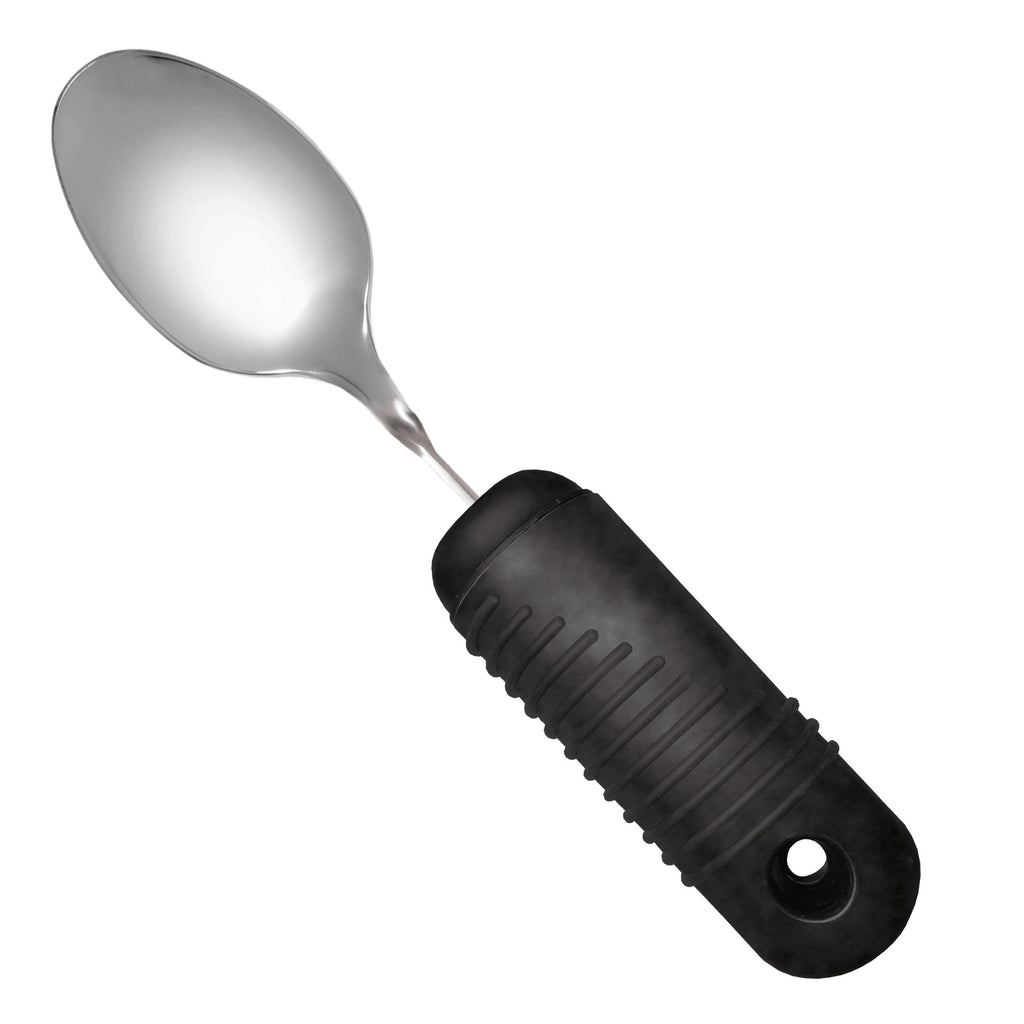 Easy Grip Utensil Set with Built-up Handles, Black, 4 Count (Pack of 1)