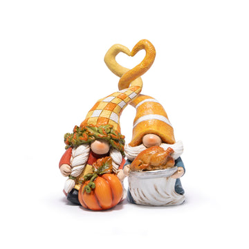 Thanksgiving Decorations for Table, Resin Fall Thanksgiving Figurines with Turkey, Pumpkin & Heart, Festive Gift for