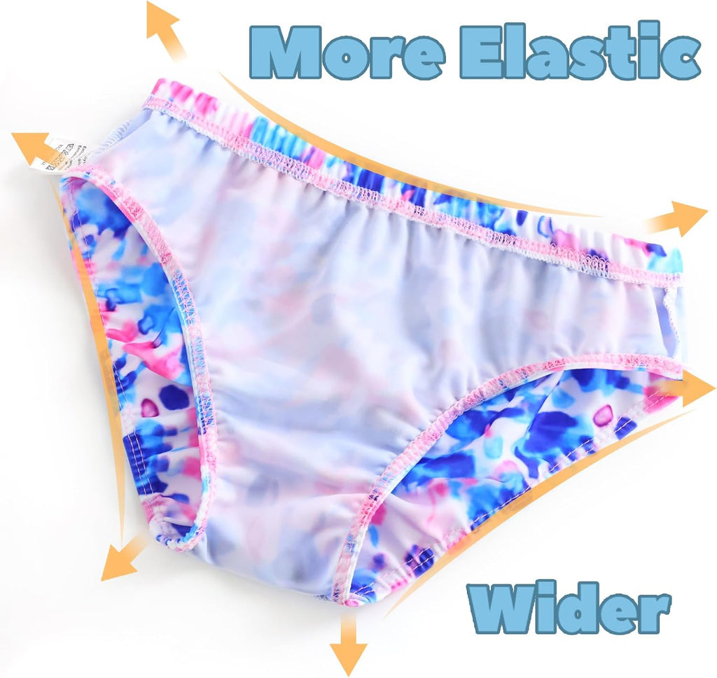 Girls Swimsuit Long Sleeve Rash Guard Sets UPF 50+ Two Piece Bathing Suits