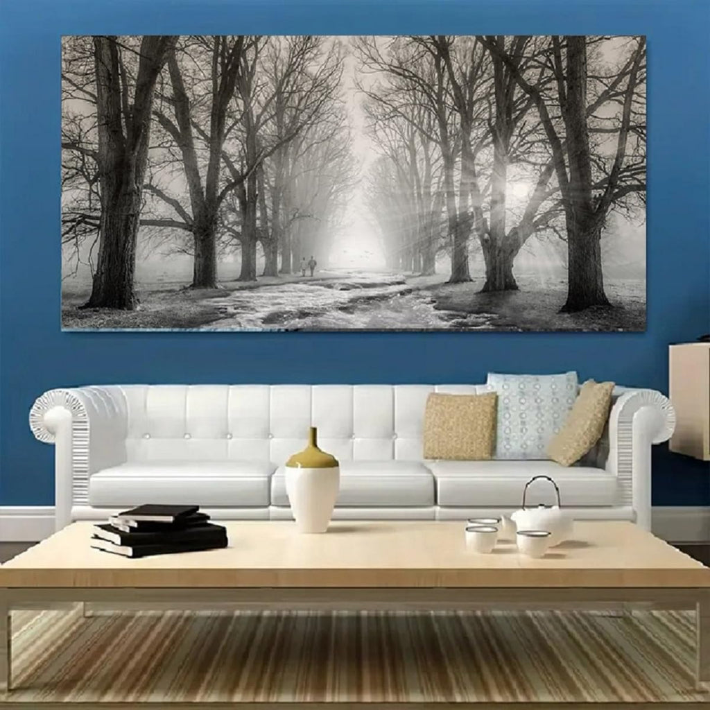 Wall Art Bedroom Black and White Wall Decor Forest Wall Pictures Tree Canvas Prints Art Landscape Painting Modern