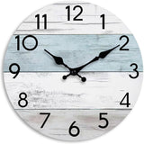 Wall Clock Silent Non-Ticking 14 Inch Battery Operated Country Large Retro Rustic and Beach Style Decorative for