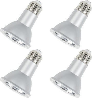 PAR20 LED Bulbs 6.5W 4-Pack, 50W Equivalent, 520lm Dimmable 3000K
