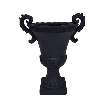 Noble House Delphine Outdoor Roman Chalice Garden Urn Planter in Black