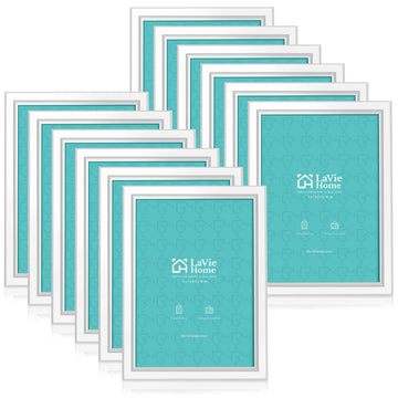 5x7 Picture Frames (12 Pack, White) Simple Designed Photo Frame with High Definition Glass for Wall Mount & Table Top