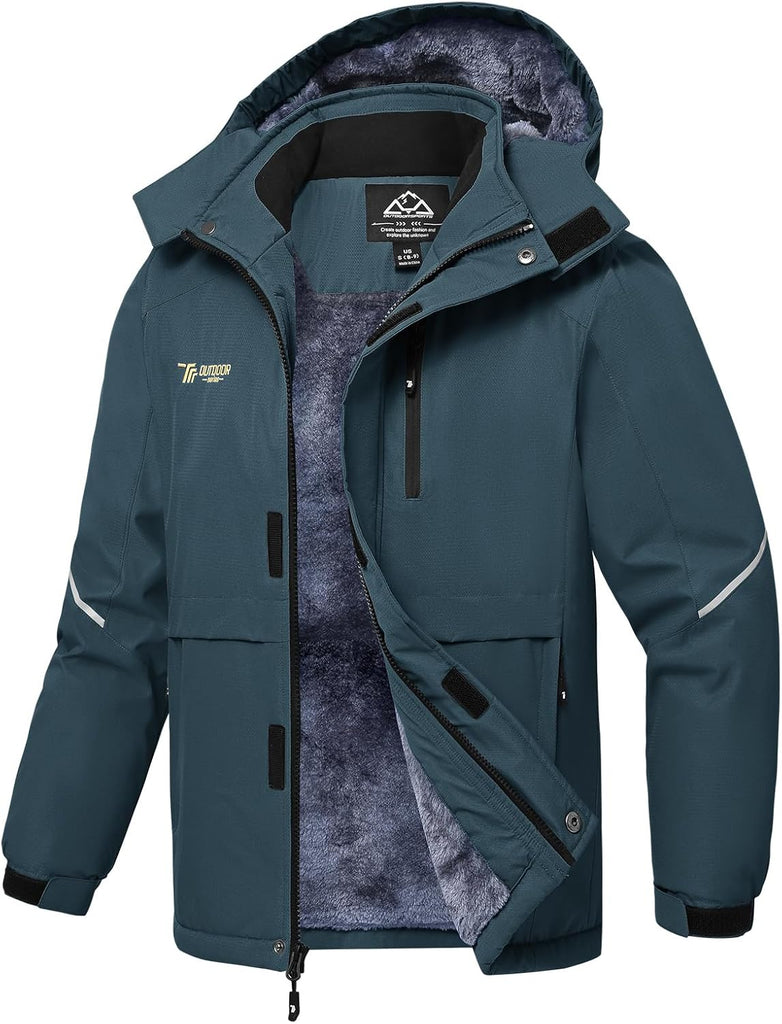 Boys Ski Snow Jackets Waterproof Kids Winter Coats Hooded