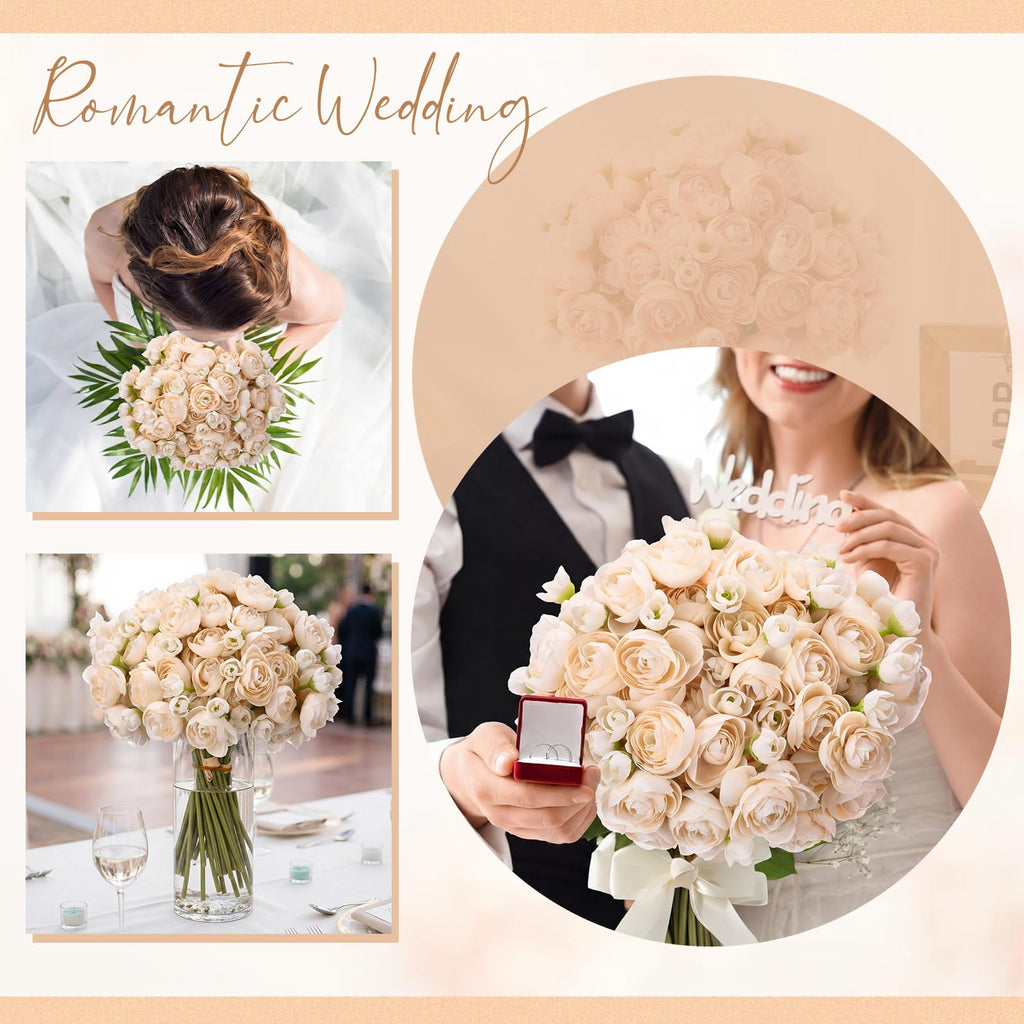 48 Pcs Ranunculus, Champagne