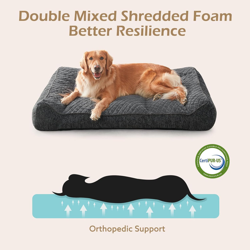 XL Orthopedic Dog Bed for Large Dogs Up to 80lbs