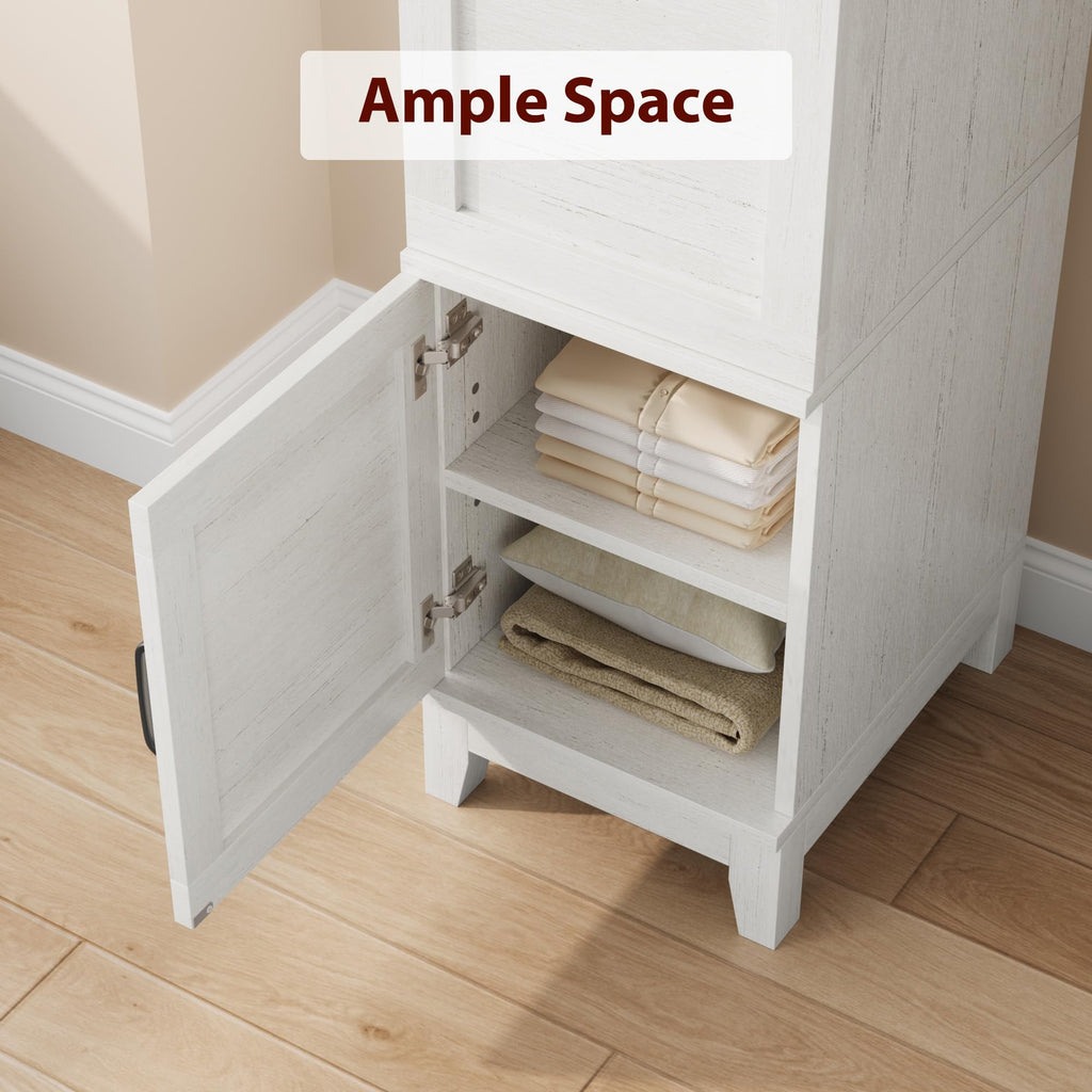 Armoire Wardrobe Closet with 2 Doors, 72 in Wooden Wardrobe Cabinet with Hanging Rod, Narrow Tall Clothing Armoire