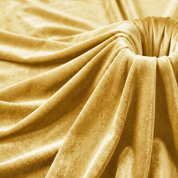 Stretch Velvet Fabric by the Yard Deep Gold 60 Inch Wide 1 Yard