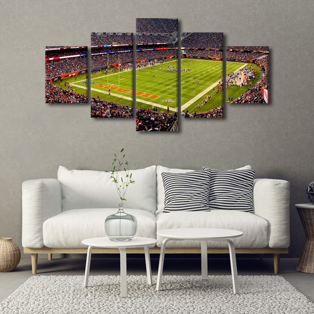 Wall Paintings Chicago Soldier Field Modern Office Wall Large Wall Decor Football Stadium Skyline Canvas Wall Artwork