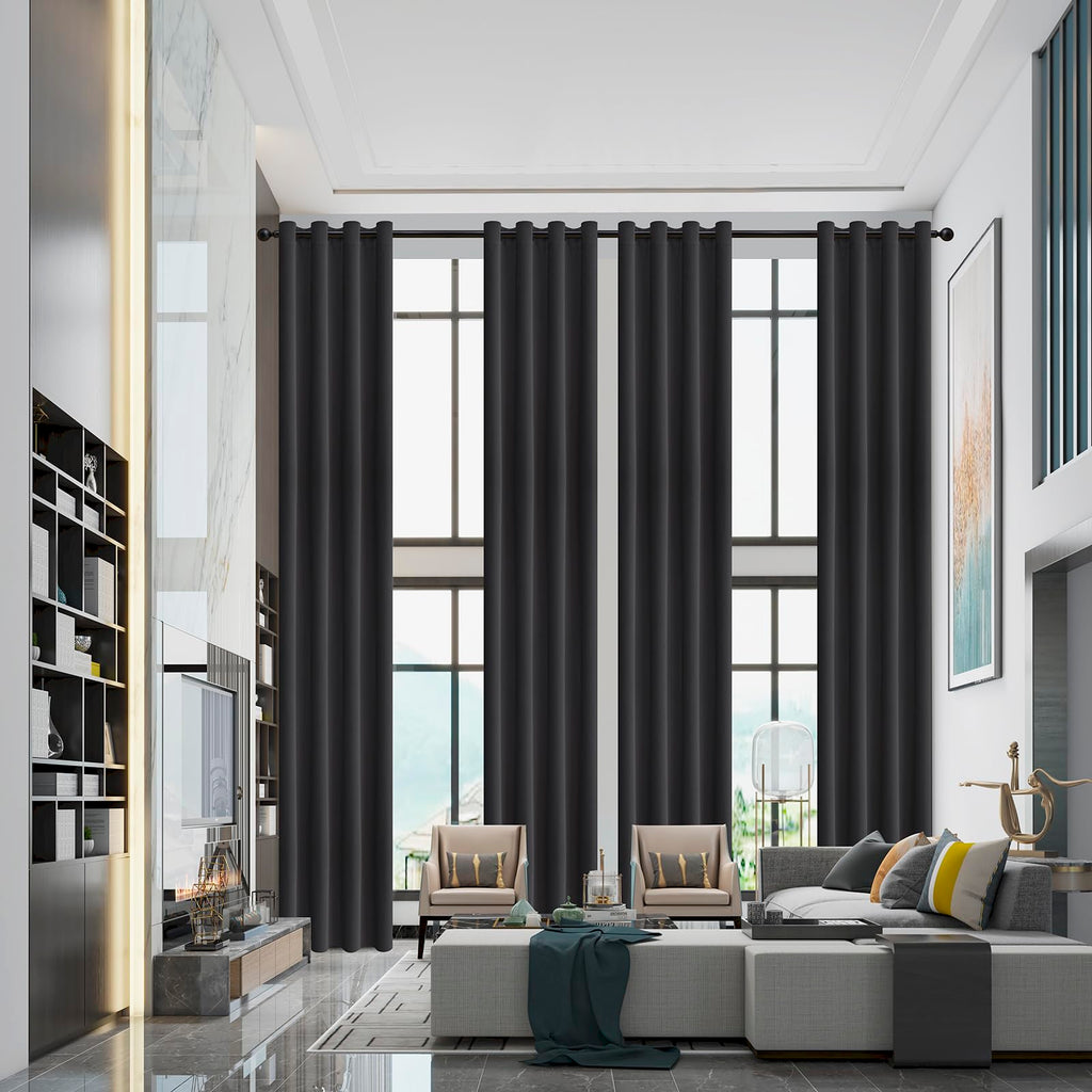 Extra Long Curtains High Ceiling Drapes 20Ft, Tall Windows Custom Made 2 Story Blackout Curtains for High Living