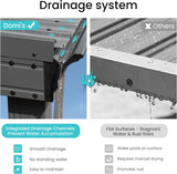 Domi 12' x 20' Lean to Gazebo, Wall Mounted Gazebos Pergola  - Image 4