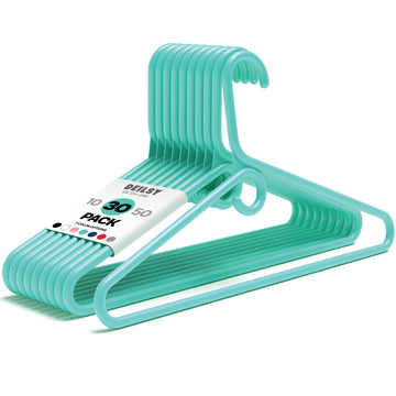 TM Heavy Duty Plastic Hangers 30 Pack Thick Aqua Heavy Duty Hangers
