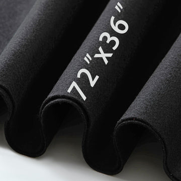 Black Felt Fabric 72 * 36 Inch Wide 1.6mm, Soft Black Felt Sheets by the Yard, Acrylic Craft Felt Fabric Roll for DIY