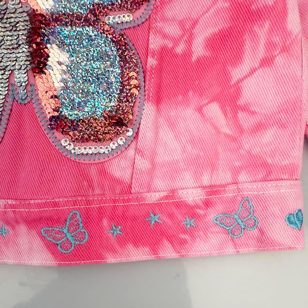 Spring Autumn Little Big Girl Denim Jacket Coat