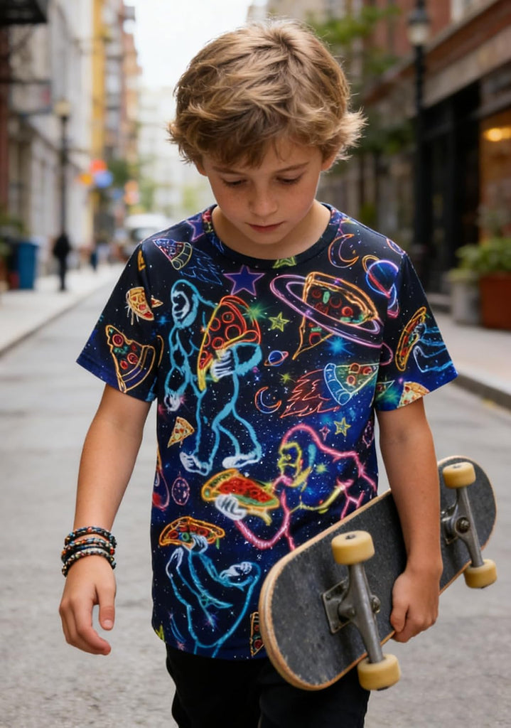 Boys T-Shirt Kids Cool Short Sleeve 3D Graphic Shirts for Boy