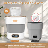 Portable Washing Machine, Folding 20L Mini Washer and Spin-Dryer, 3 Cleaning Modes & Deep Cleaning Small Compact