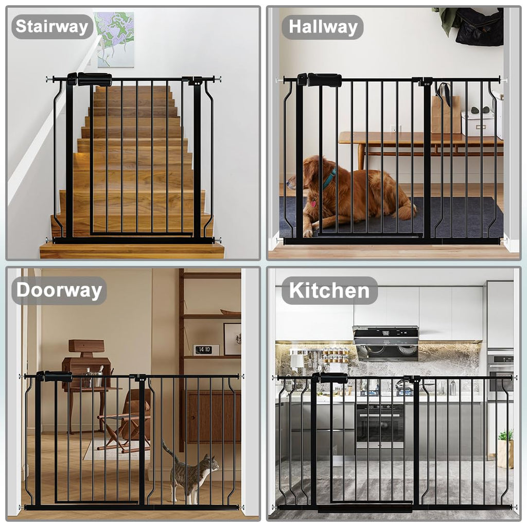 53-57.5 Inch Wide Extra Wide Baby Gate Indoor for Stairs Doorway