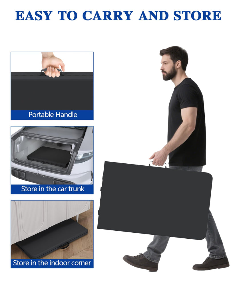 4FT Black Folding Table for Camping, Parties, Meeting, 2 Pack
