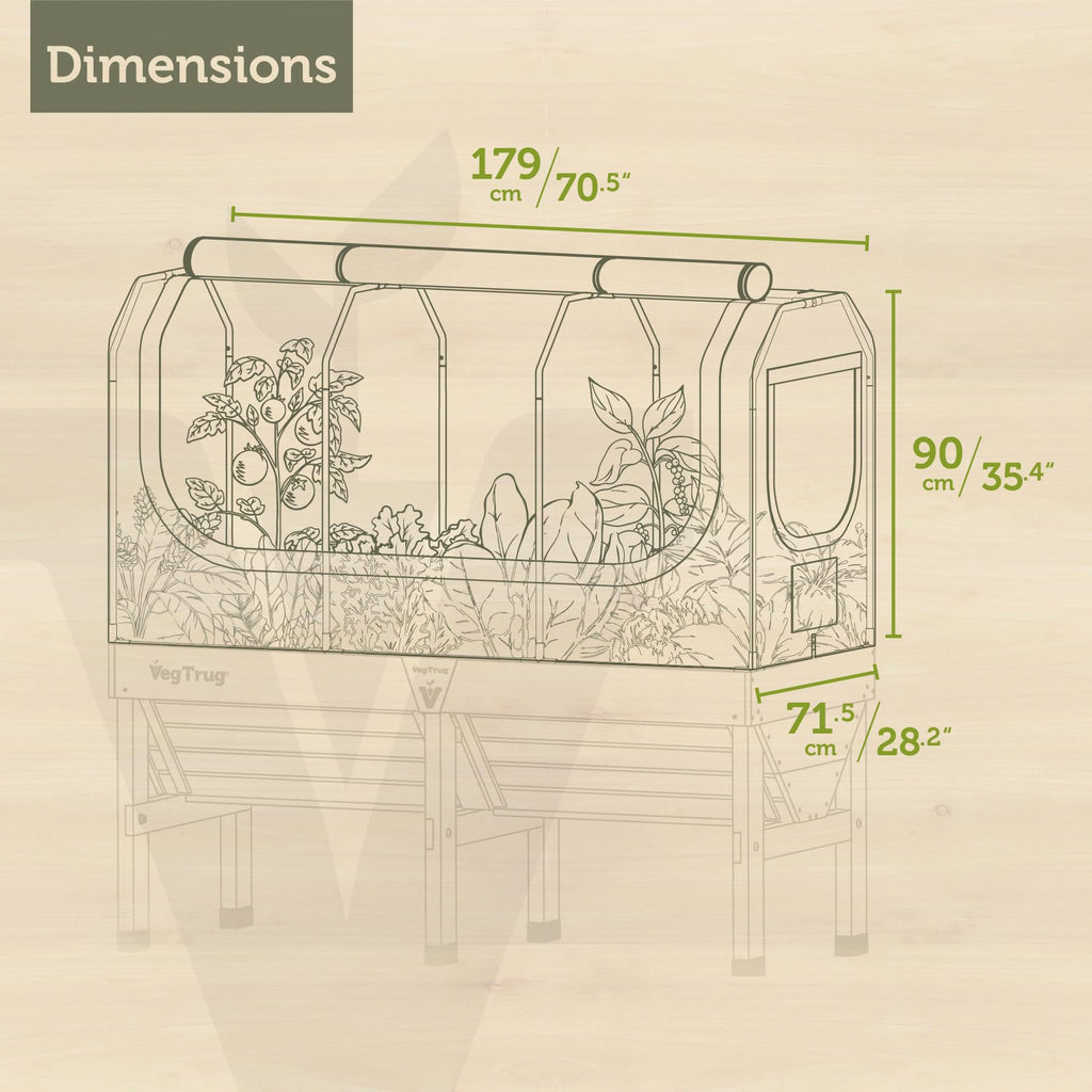 Medium Greenhouse Frame & Multi Cover Set, White