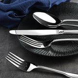 Silverware Set for 8, Stainless Steel Cutlery Set with Wide Handles
