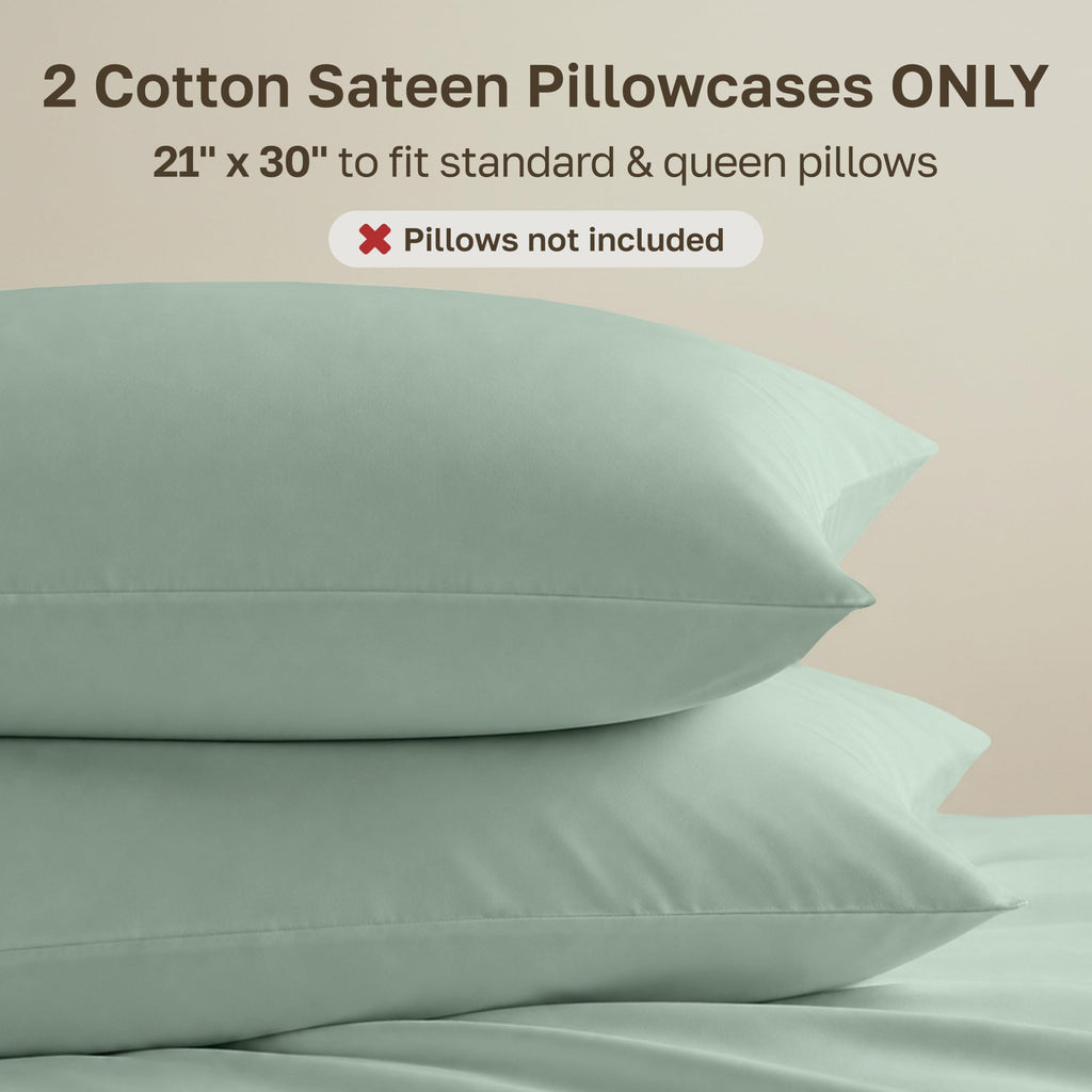 100% Egyptian Cotton 2-Pack Pillowcases Queen