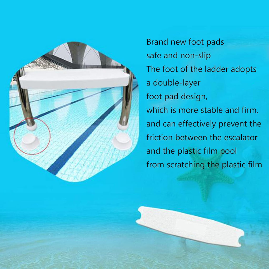 52" High Above Ground Swimming Pool Ladder,304 Stainless Steel,4 Steps Ladder,Max Load Capacity 500 lb