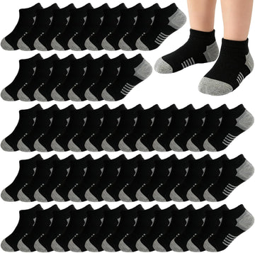 Pairs Boys Low Cut Ankle Socks Kids Crew Athletic Breathable Cushion Sole Socks for Running Hiking