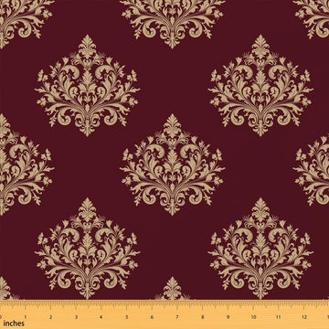 Boho Damask Upholstery Fabric, Bohmeian Floral Fabric By The Yard, Baroque