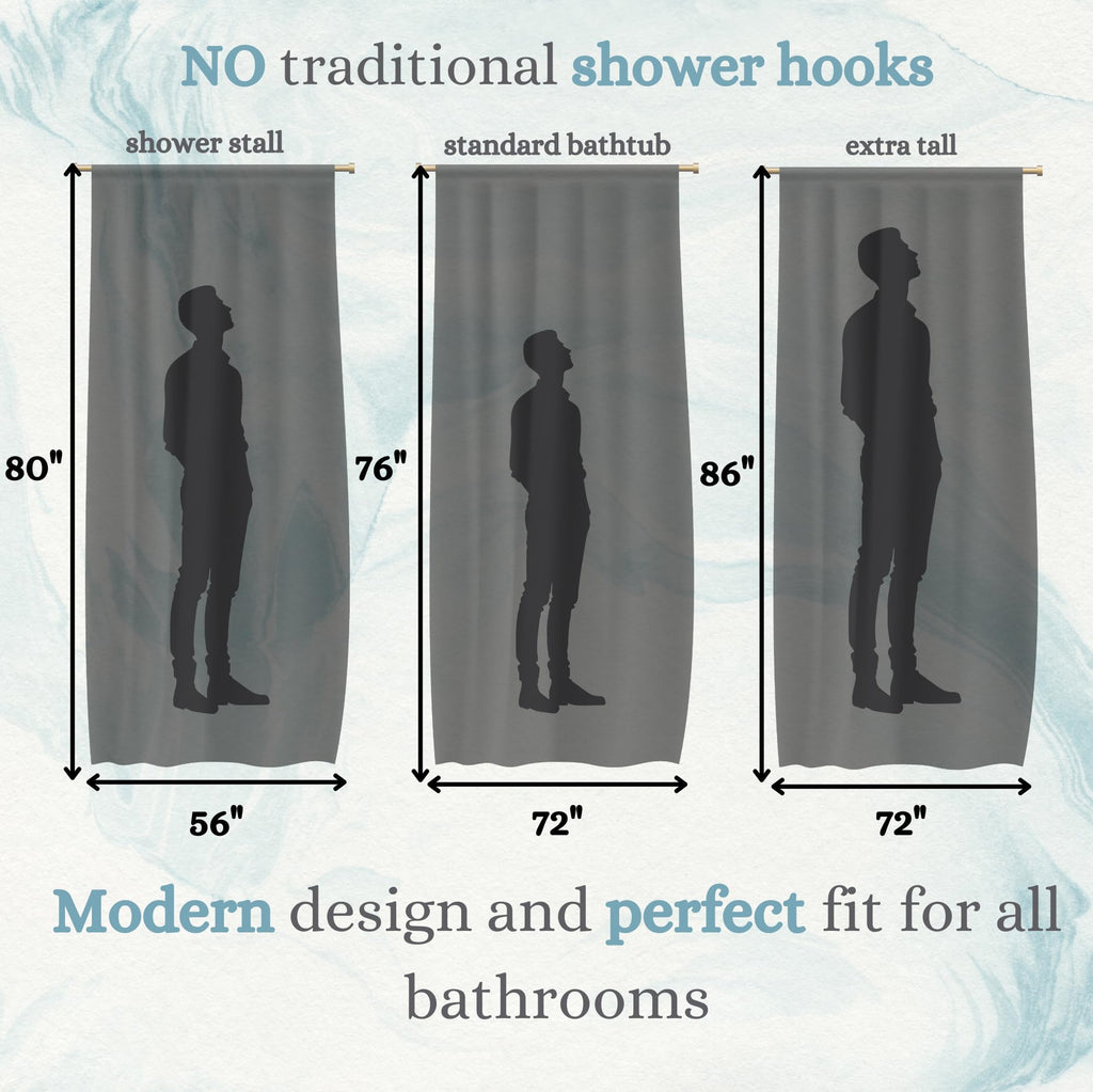 No Hooks Required Shower Curtain with Snap-in Liner Waffle Weave Design, Hotel Grade Style Waterproof & Washable