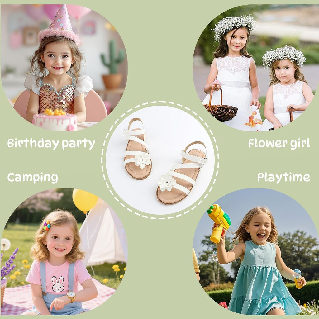 Toddler Girls Sandals Open Toe Dress Sandals for Kids