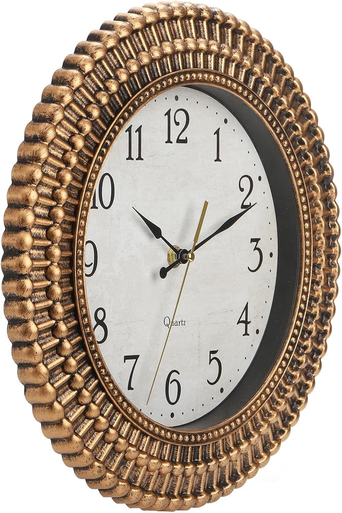 Bekith Wall Clock 12 Inch Silent Non-Ticking Retro Wall Clocks Battery Operated