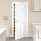 28"x80" Raised 6-Panel Textured White Primed Hollow Core Interior Molded Door Slab, NOT Pre-drilled and NOT Included