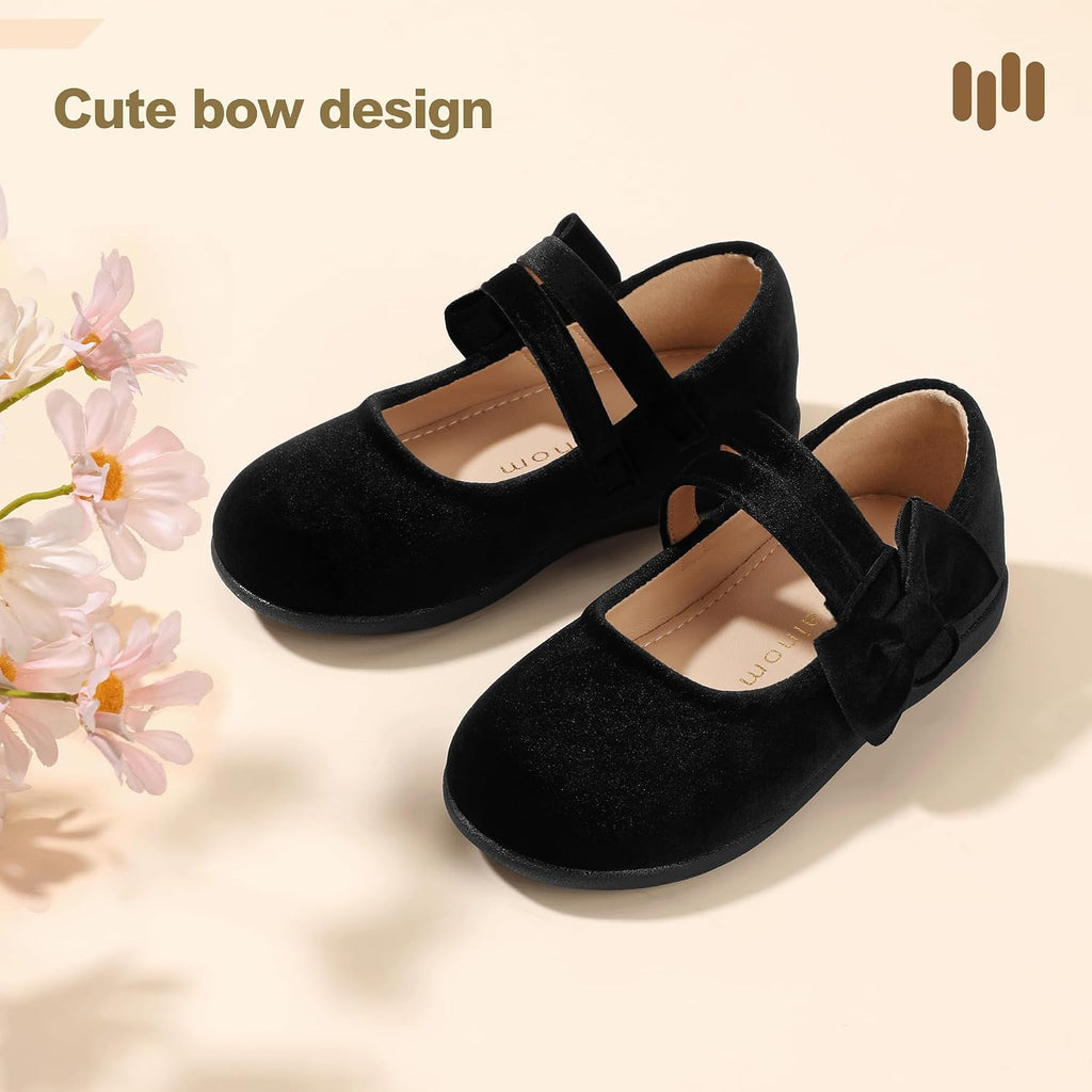 Girls Dress Shoes Toddler Little Kids Bow Ballet Flats