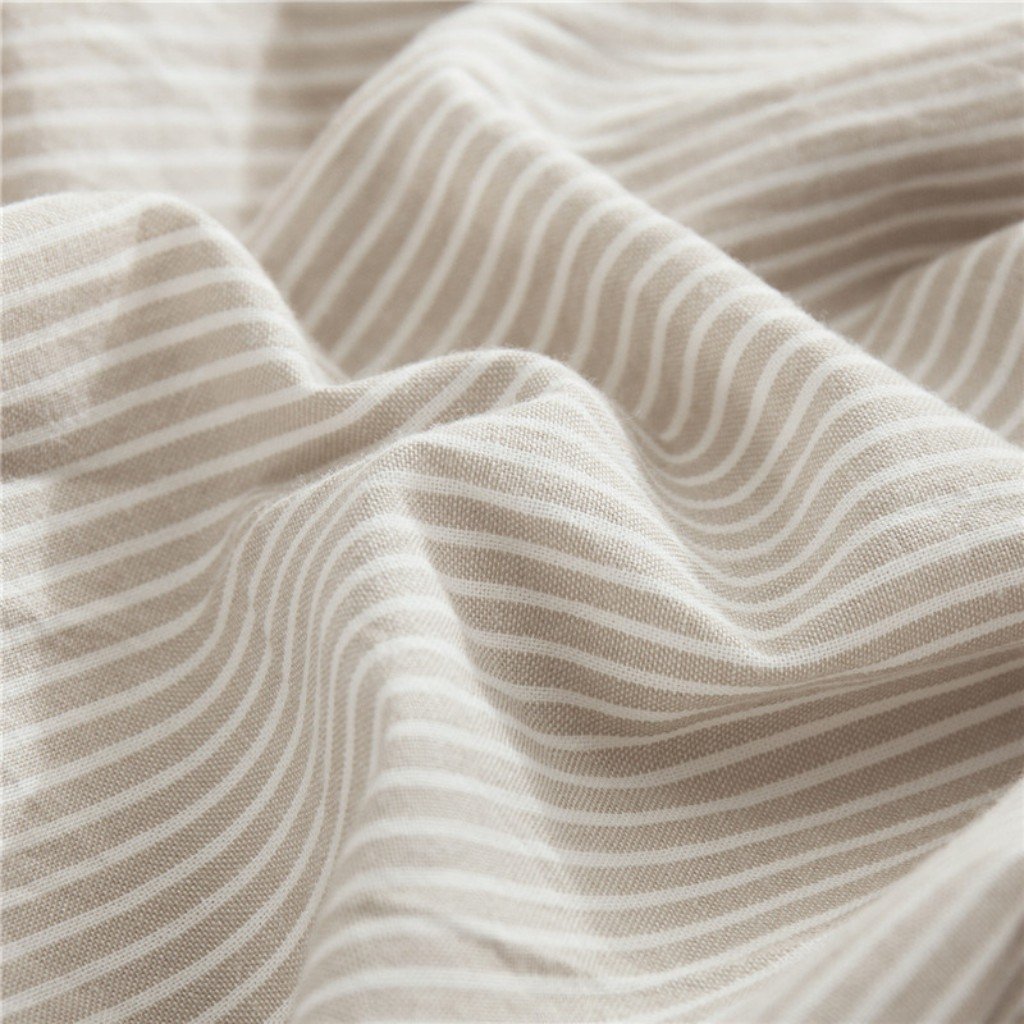 3-Piece 100% Washed Cotton Duvet Cover Simple Style Bedding Set with Zipper Closure - Ultra Soft and Easy Care