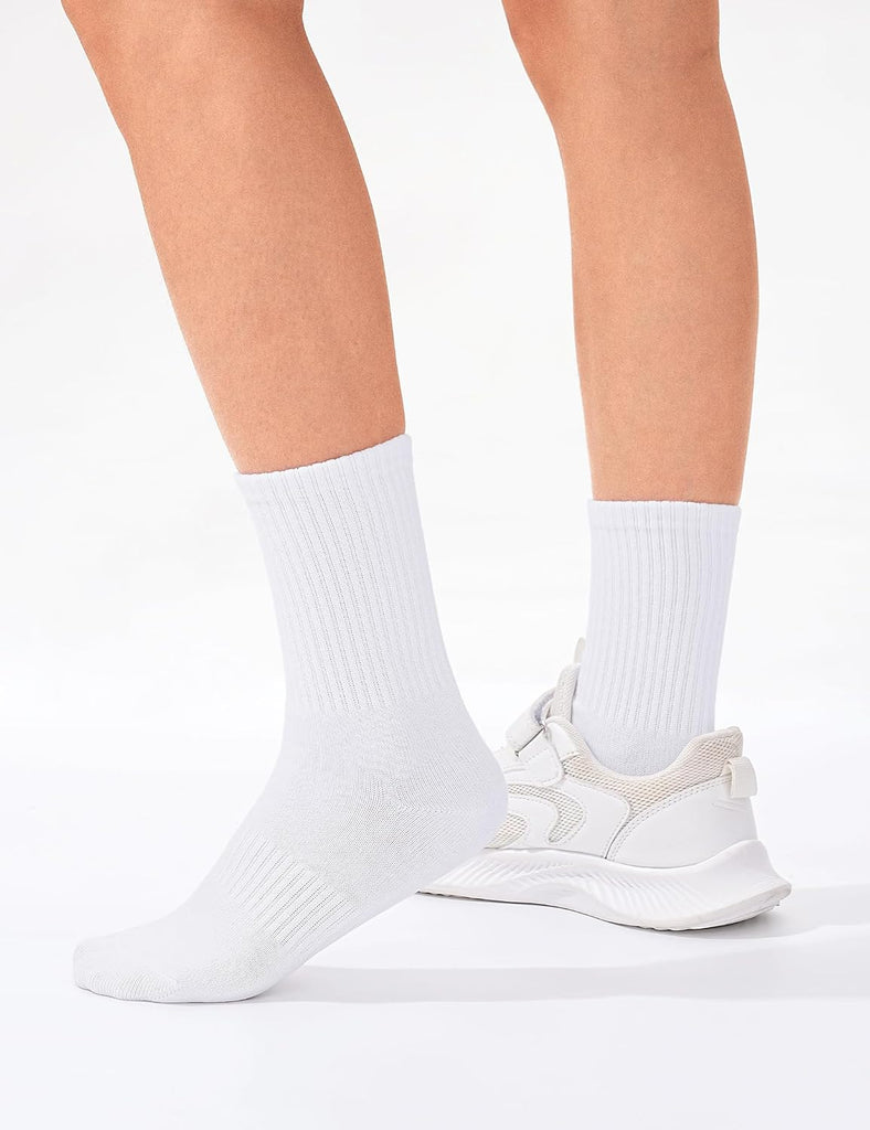 6 Pairs Kids Boys Girls Socks Athletic Basketball Cotton Crew Sock